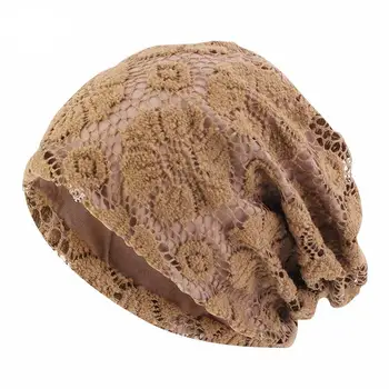 Lightweight and Breathable Double-layer Spring and Autumn Bonnet Muslim wrap Head Cap 1