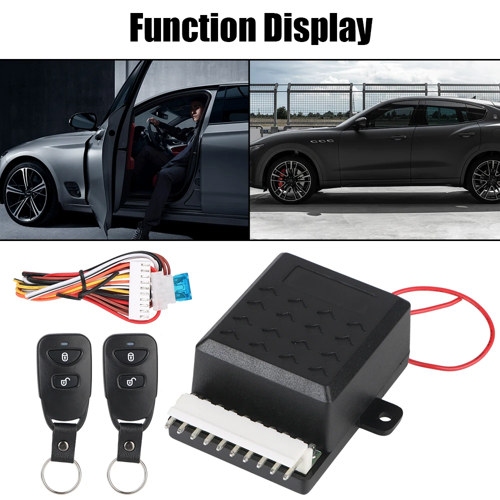 12V Black Plastic Car Keyless Entry System Remote Control