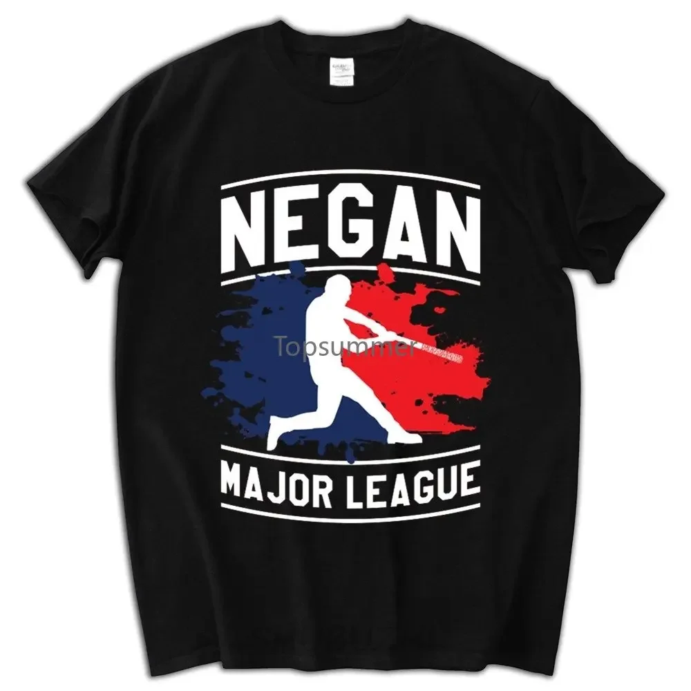 

Negan T Shirt Negan Major League Shirt Men Summer Custom Short Sleeve The Walking Dead Negan T-Shirts