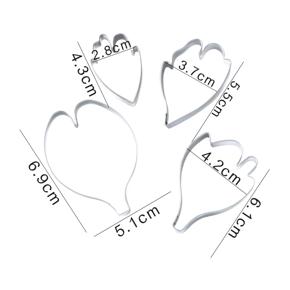 4pcs/set Peony Flower Cookie Cutter Set 3D Sugarcraft Fondant Cake Pastry Biscuit Baking Mold DIY Decorating Kitchen Tools m159 cookie cutter,baking mold,cookie mould,fondant cutter,baking decorating tools,cookie maker press kit,pastry cutter