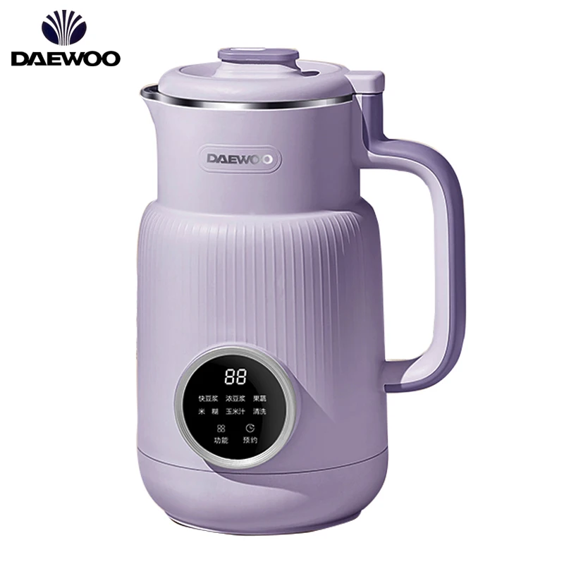 

DAEWOO 600ML Free Filter Soymilk Maker Stainless Steel Touch Panel Food Blender Mixer 12H Timing Soy Milk Machine For Kitchen