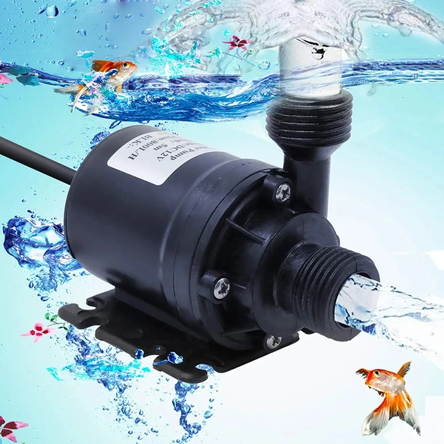 Portable Mini Water Submersible Pump 5M for Cooling System Fountains Heater  Ultra-quiet DC 12V Home 800L/H Brushless Motor Black - AliExpress