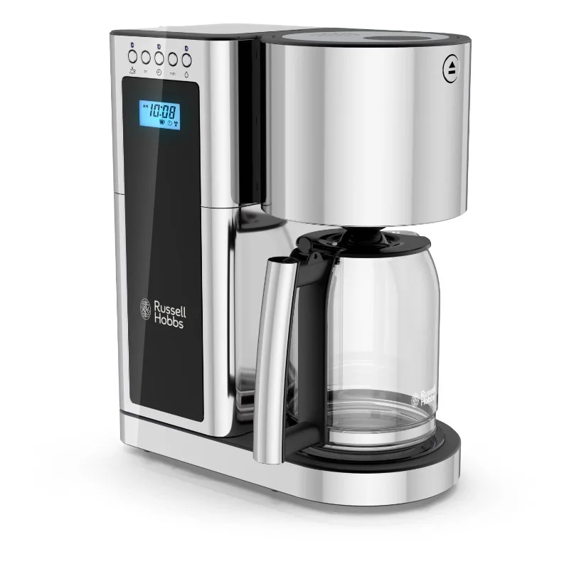 

Russell Hobbs Glass Series 8-Cup Coffeemaker, Black & Silver, CM8100BKR