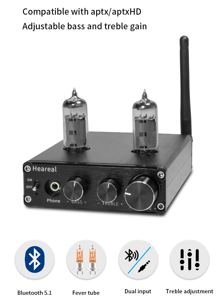 

Усилитель мощности Heareal G3, Bluetooth 5,1, Hi-Fi, DAC