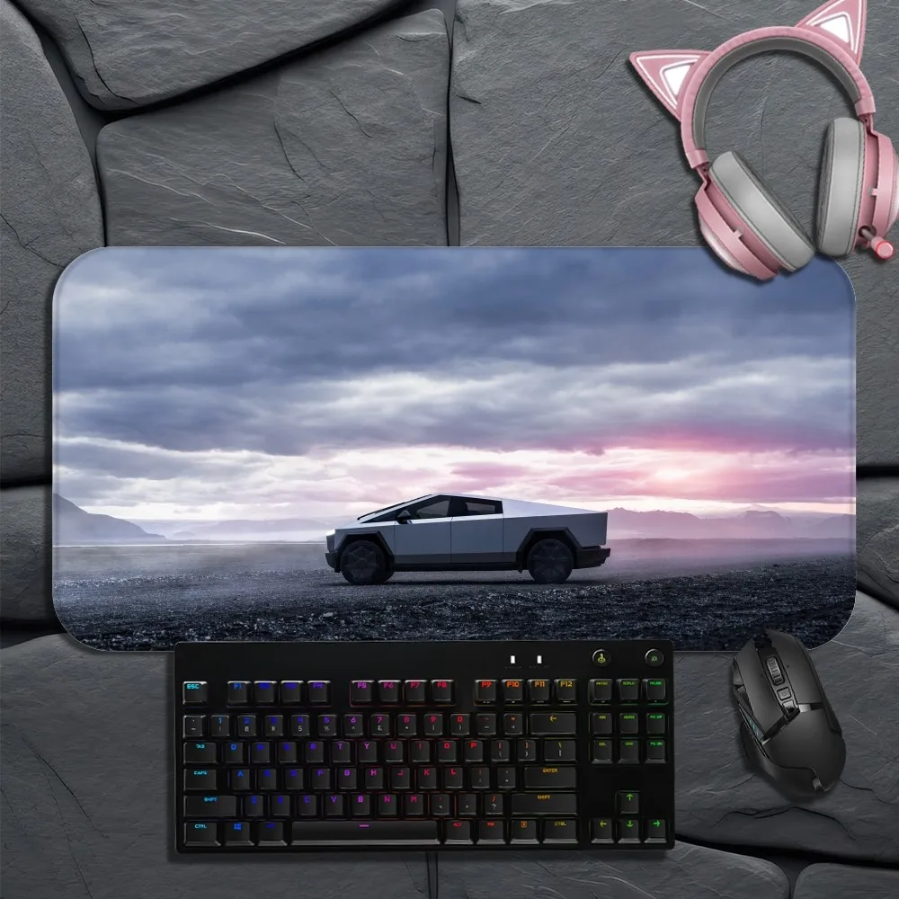T-Tesla C-Cybertruck  mousepad Non-slip Lockedge Office Student Gaming Thickened Large Writing Pad Cushion 5
