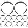 12 Pcs Base Headband Hair Accessories for Girls Blank Hoop Plastic Headbands Material Unique Women DIY Hairpiece Plain 5