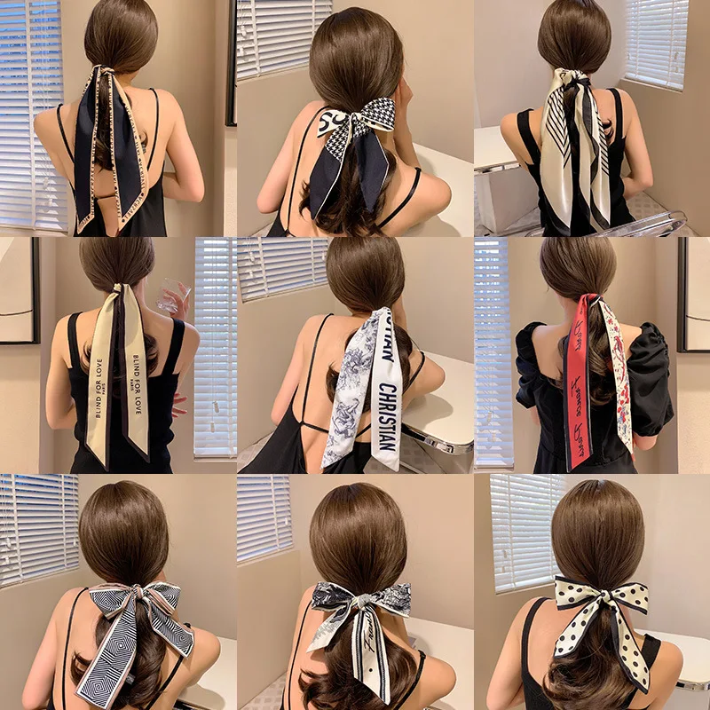 

Vintage Hairband Fashion Scarf Ribbon Headpiece French Hair Tie Ribbon Women's Girl Hair Accessories