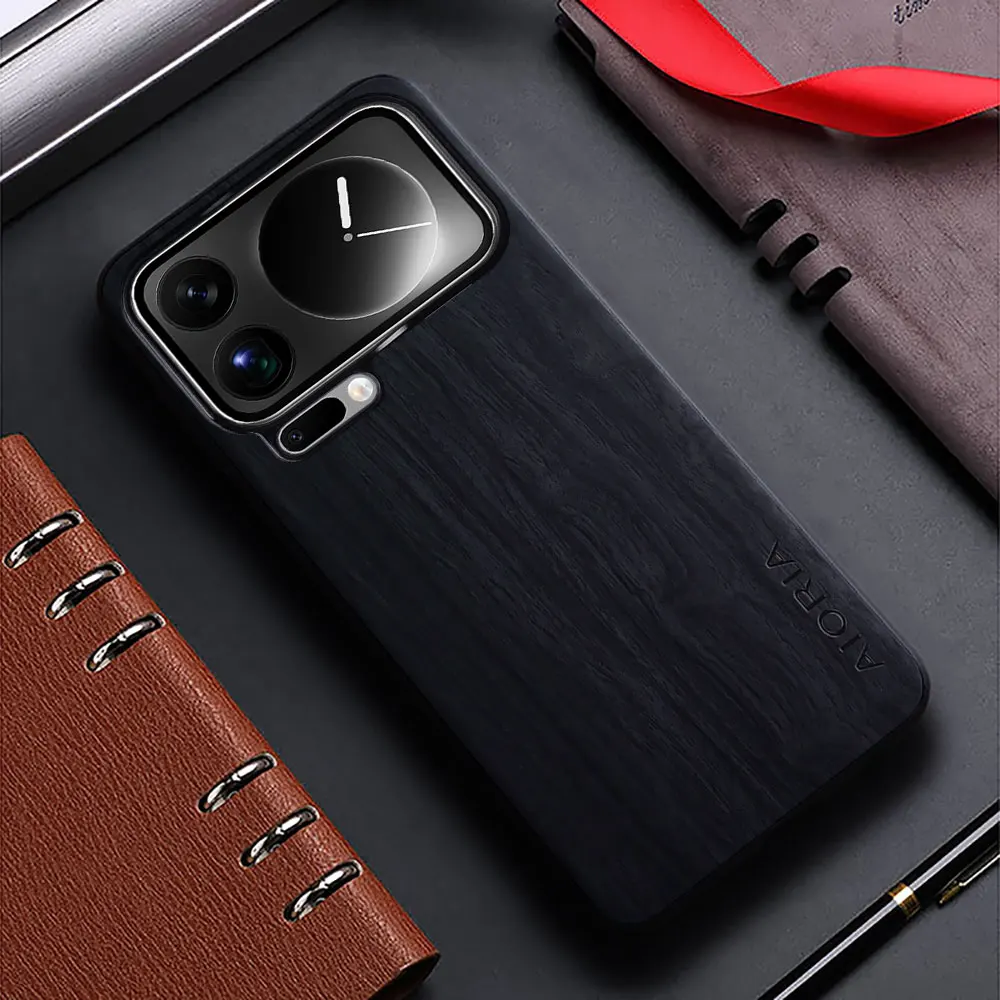 Bamboo Wood Pattern Leather Case Cover