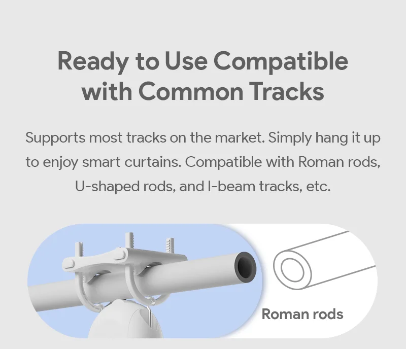 Tuya Smart Zigbee / Bluetooth Curtain Motor with Hooks Smart Curtain Pusher Robo