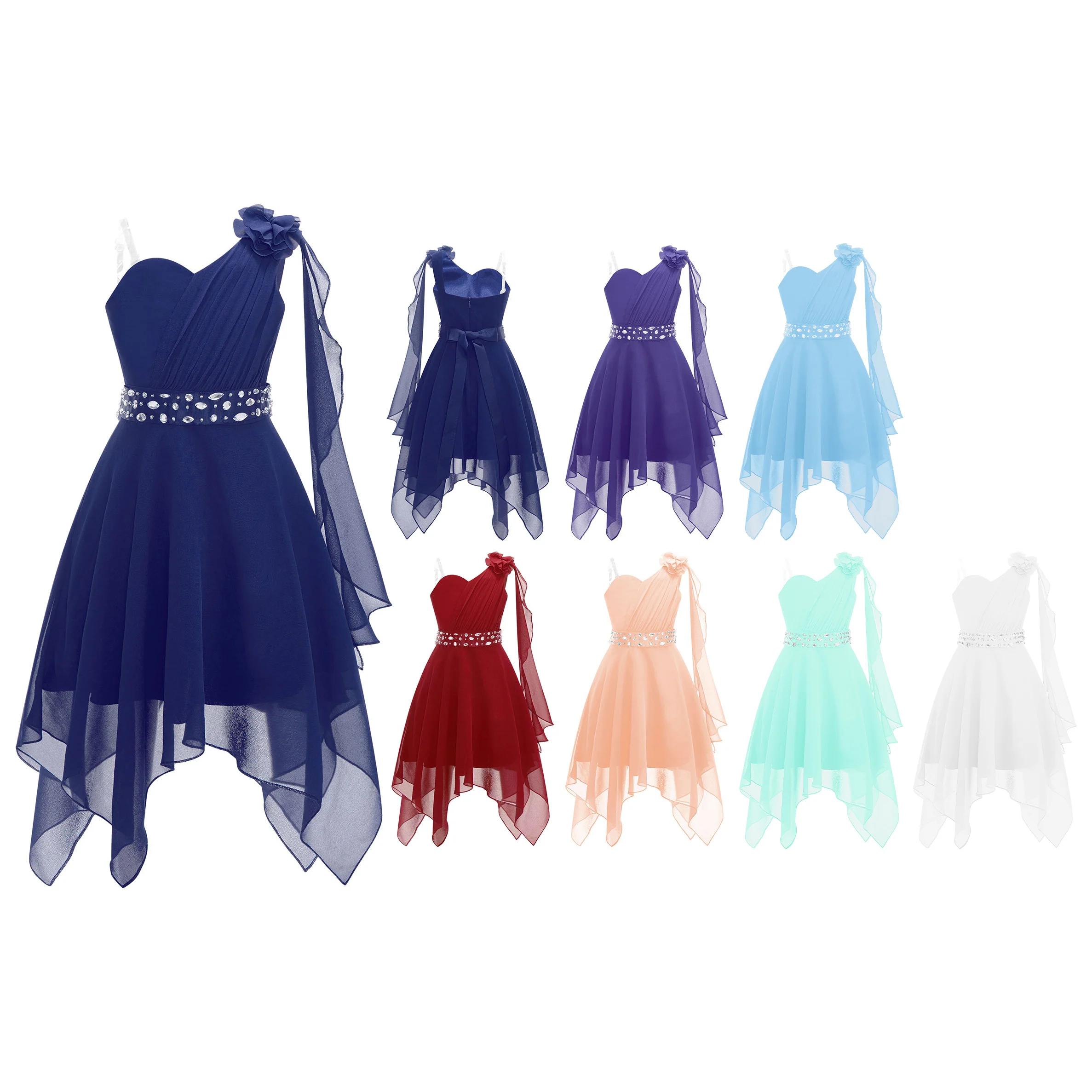 long ankle length dresses Embellished Asymmetric Cut-Out Gown in Black - 6