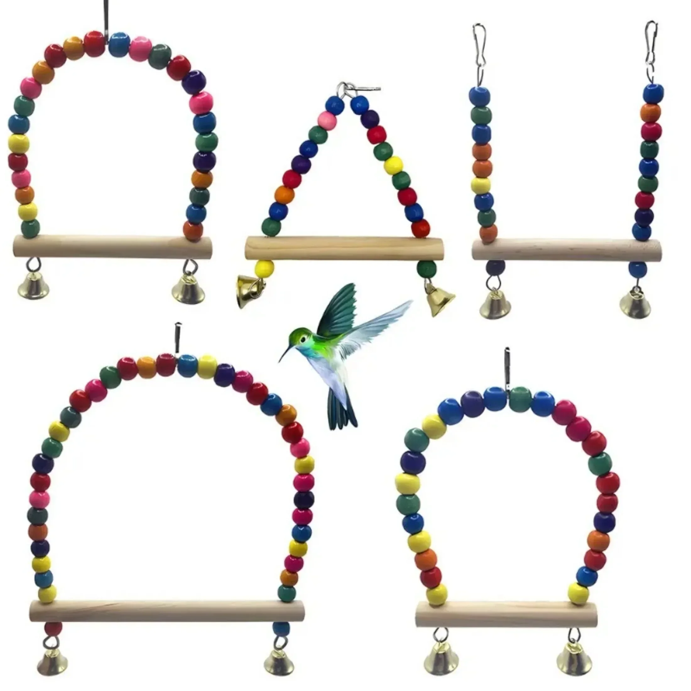 Parrot Toy Bird Toy Color Swing Ladder Climbing Ladder Standing Pole Bird Cage Accessories Pet Supplies Accessories