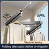 SSOUIM Hole-free Folding Clothes Drying Rack Invisible Wall-mounted Clothes Drying Rod Outdoor Telescopic Clothes Drying Rod 1