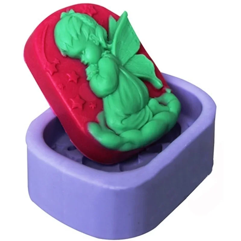 Silicone Mold New Angel Boy Handmade Mold Silicone Cake Ice Modeling Tool Pastry Arts Decorative Molds for Soap Making