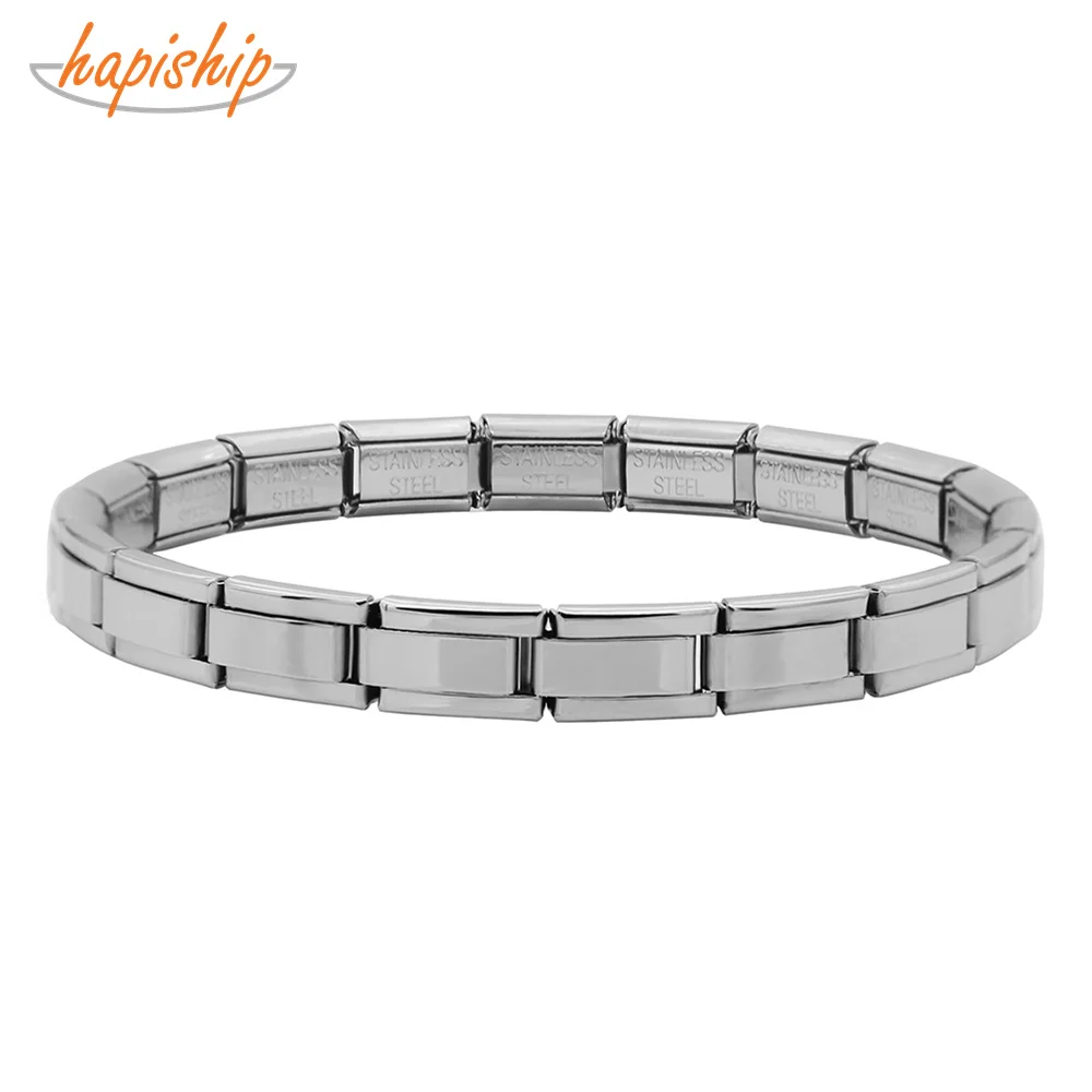 

Hapiship New Fashion Women Jewelry 7mm Width Color Stainless Steel Bracelet Bangle Girls Wedding Gift G123