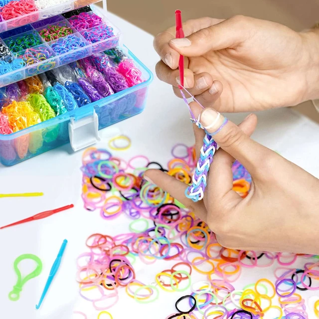 Colorful Loom Bands Set Candy Color Bracelet Making Kit DIY Rubber Band  Woven Rainbow Bracelets Craft Toys for Girls Gifts - AliExpress