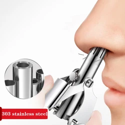 Nose Trimmer for Men Stainless Steel Manual Trimmer for Nose Razor Shaver Washable Nose Ear Hair Trimer for Men Removal Tools