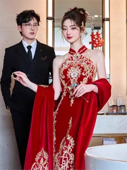 New Chinese-style toasting shawl heavy-duty cheongsam and fashionable clothing