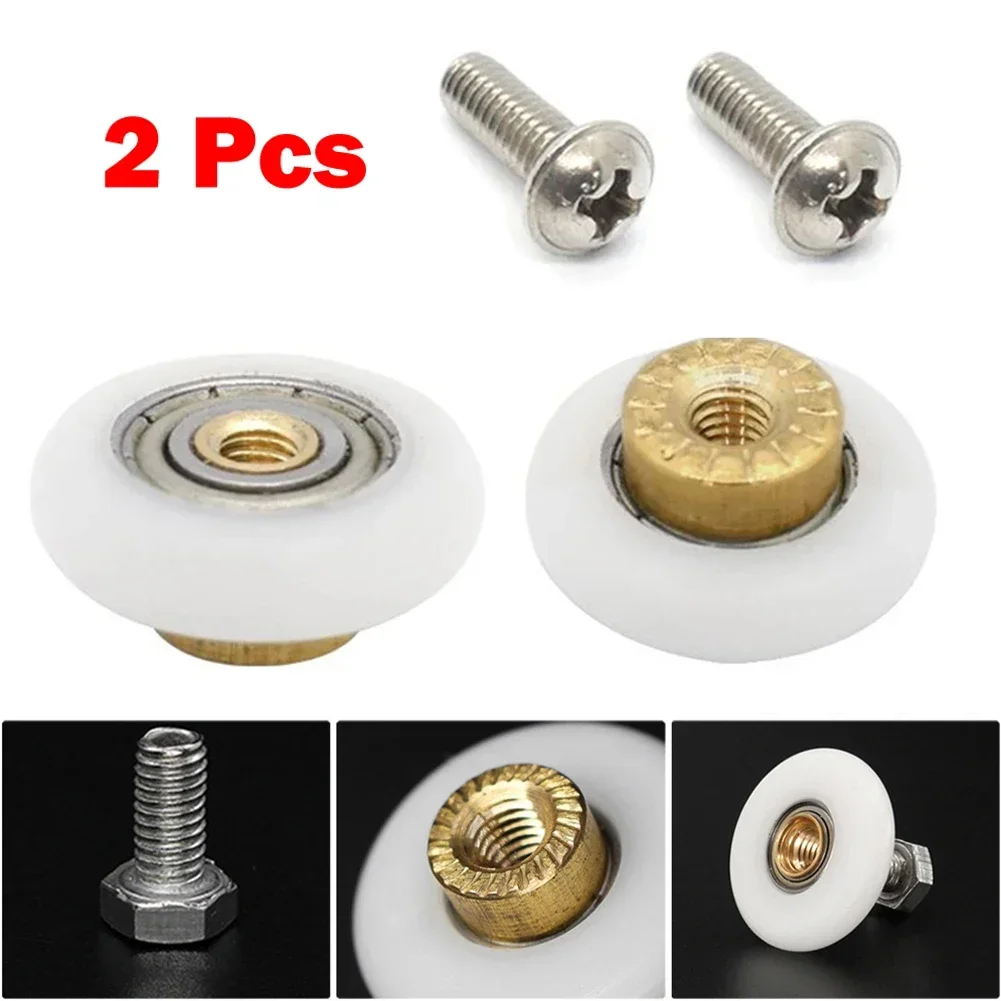 Description Picture 2 of item2pcs Shower Rooms Cabins Pulley Shower Room Roller Runners Wheels Pulleys Diameter 19mm 23mm 25mm 27mm Door Hardware