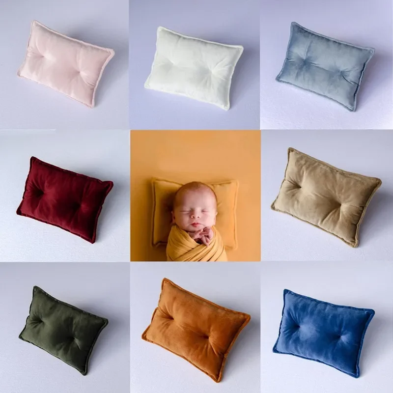 Newborn Photography Props Posing Pillow Velvet Bed Cushion Baby Pillow Mat Photo Accessories Fotografia Baby Photo Props 1