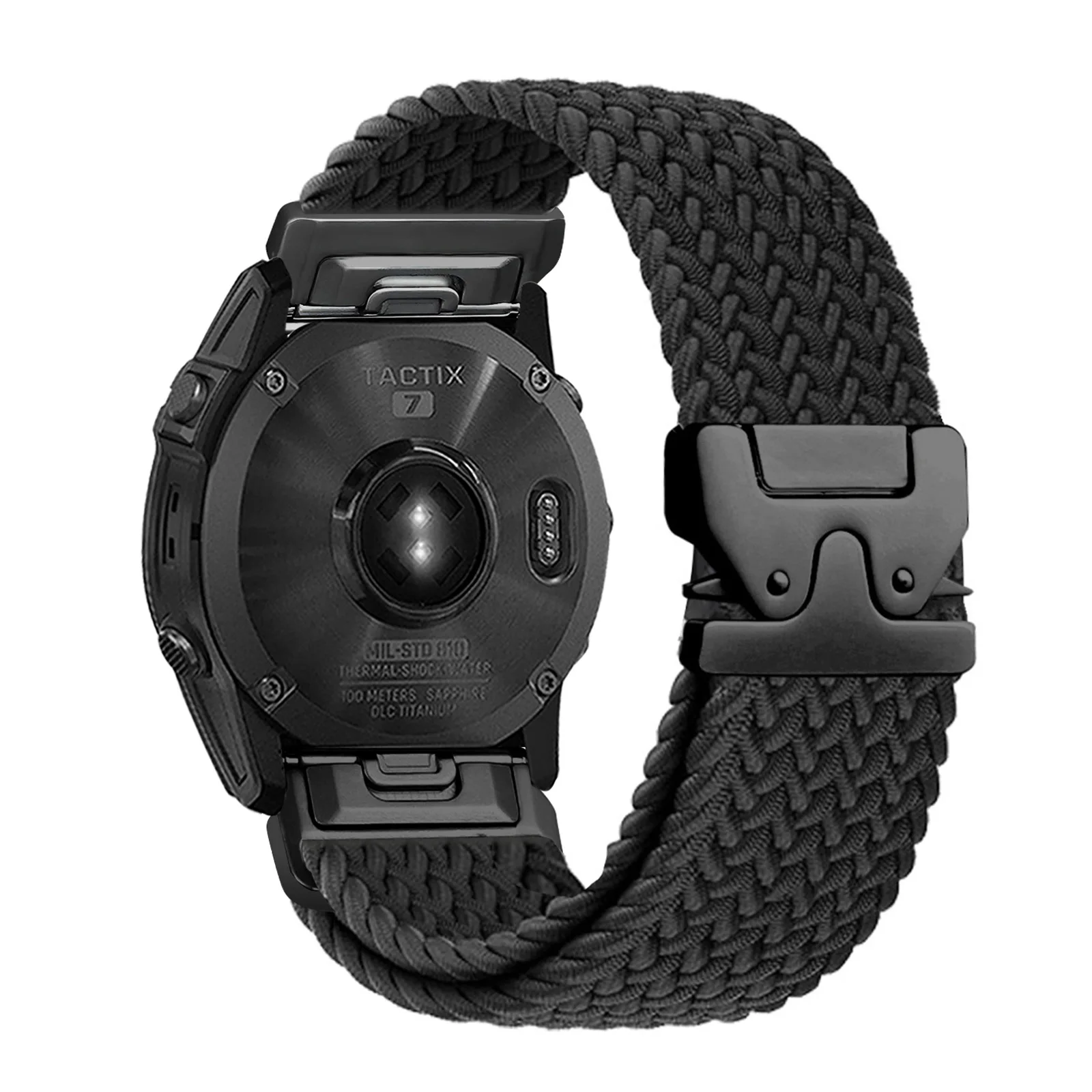 BUSKOZ Quick Release Elastic Woven Fitness Watch Strap - Breathable & Sweatproof with Metal Buckle