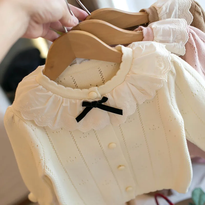 Girls Knitted Cardigan Sweater Autumn Outwear