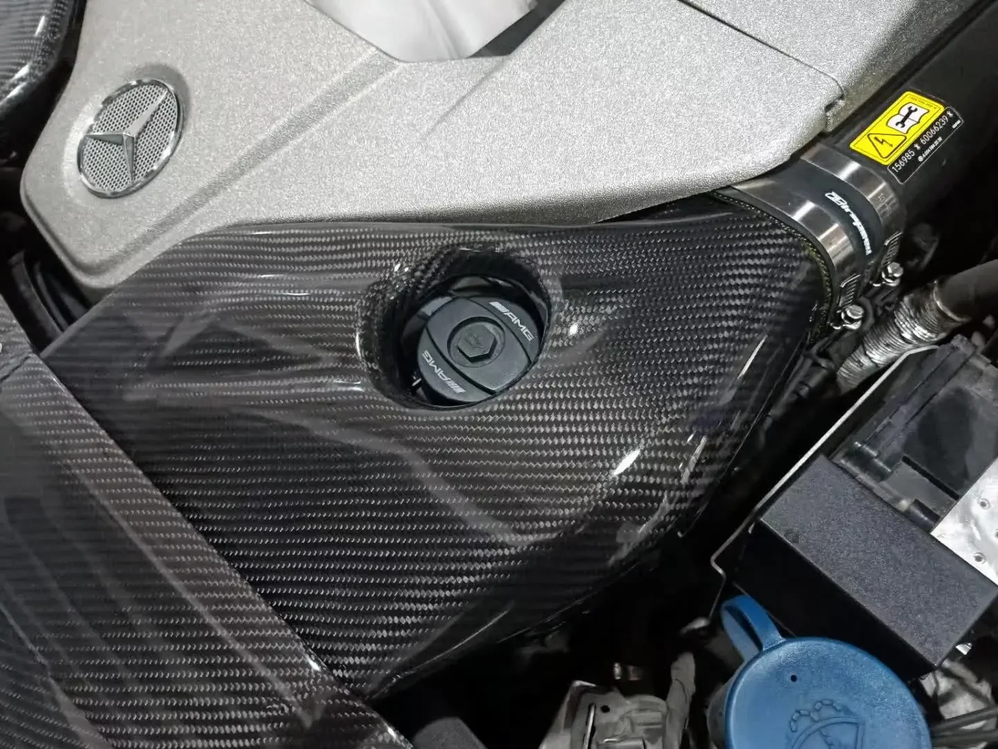 Airspeed Auto Engine Systems 100% Dry Carbon Fiber Cold Air Intake System For BENZ AMG C63 W204 M156 6.2L - Image 5