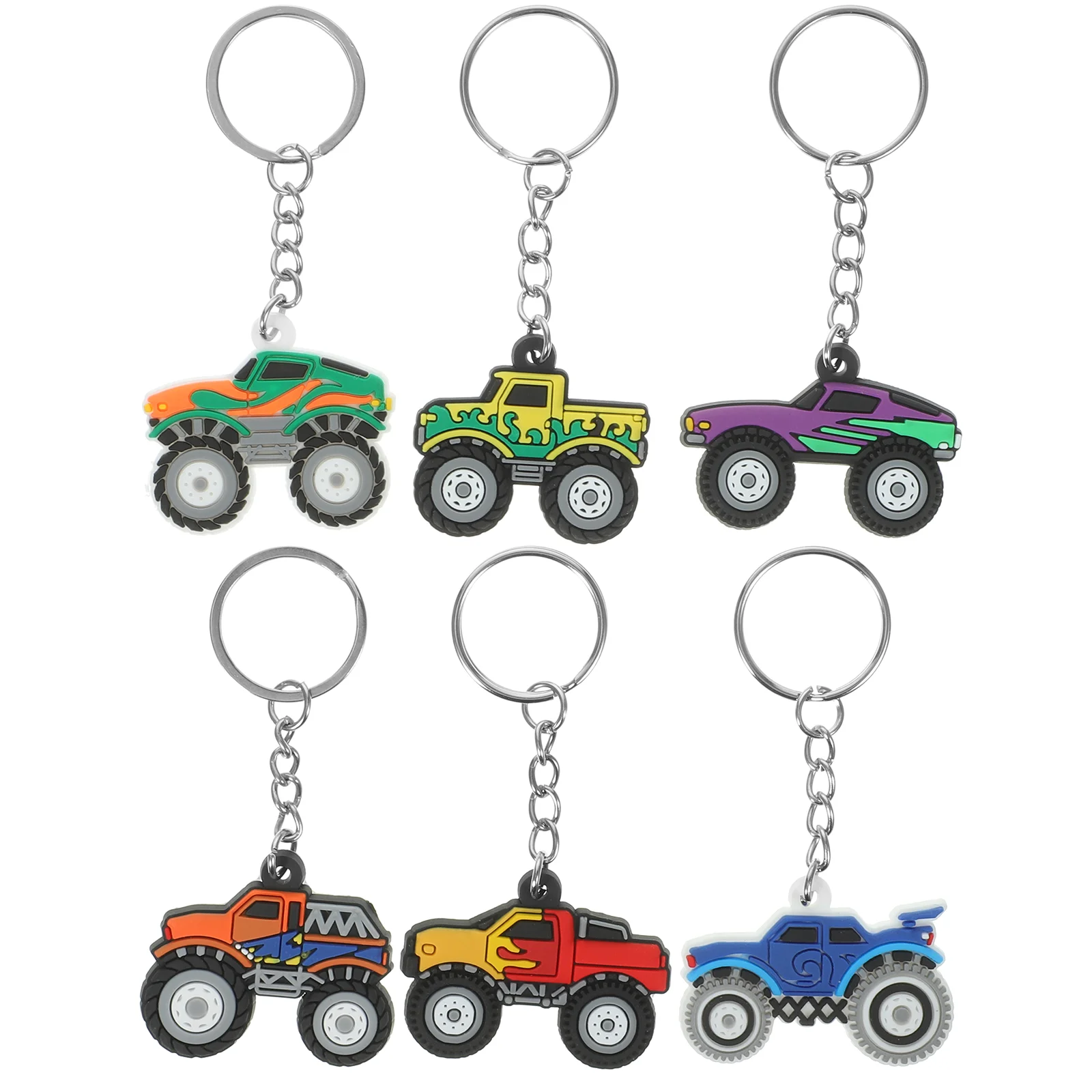 

Truck Party Favors Off-road Vehicle Cartoon Keychain Cute Anime 6pcs (7+8+9+10+11+12)