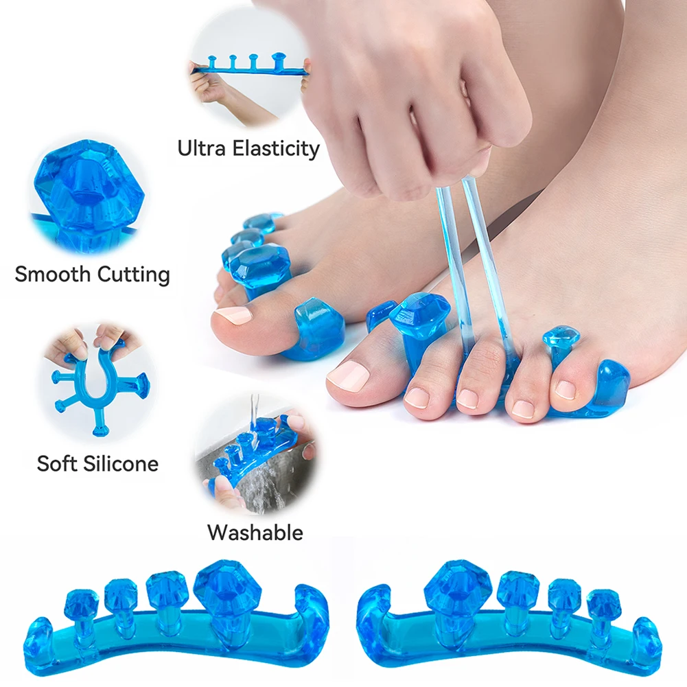 Silicone Toe Separator Toenail Divider Stress Relief Orthopedic Toe Spacer Gel Spreader for Overlapping Hammer