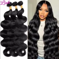 Links 32 Inch Body Wave Human Hair Bundles Remy Unprocessed Raw Virgin 100% Human Hair Water Wave Extensions 3 4 5 Bundles Deal