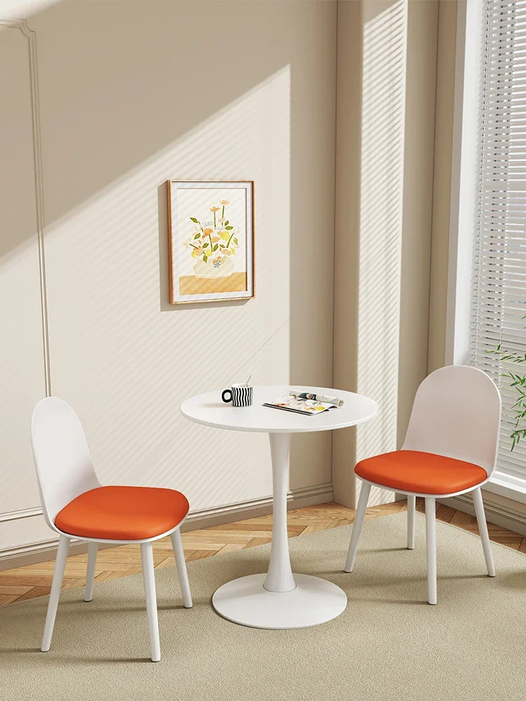 Simple Modern Leisure Reception Negotiation Table and Chair Combination Milk Tea Coffee Shop Meals Small round Table