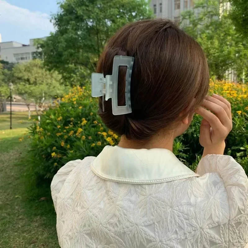 Elegant Transparent Hair Claw Clip for Women and Girls - 2023 Edition