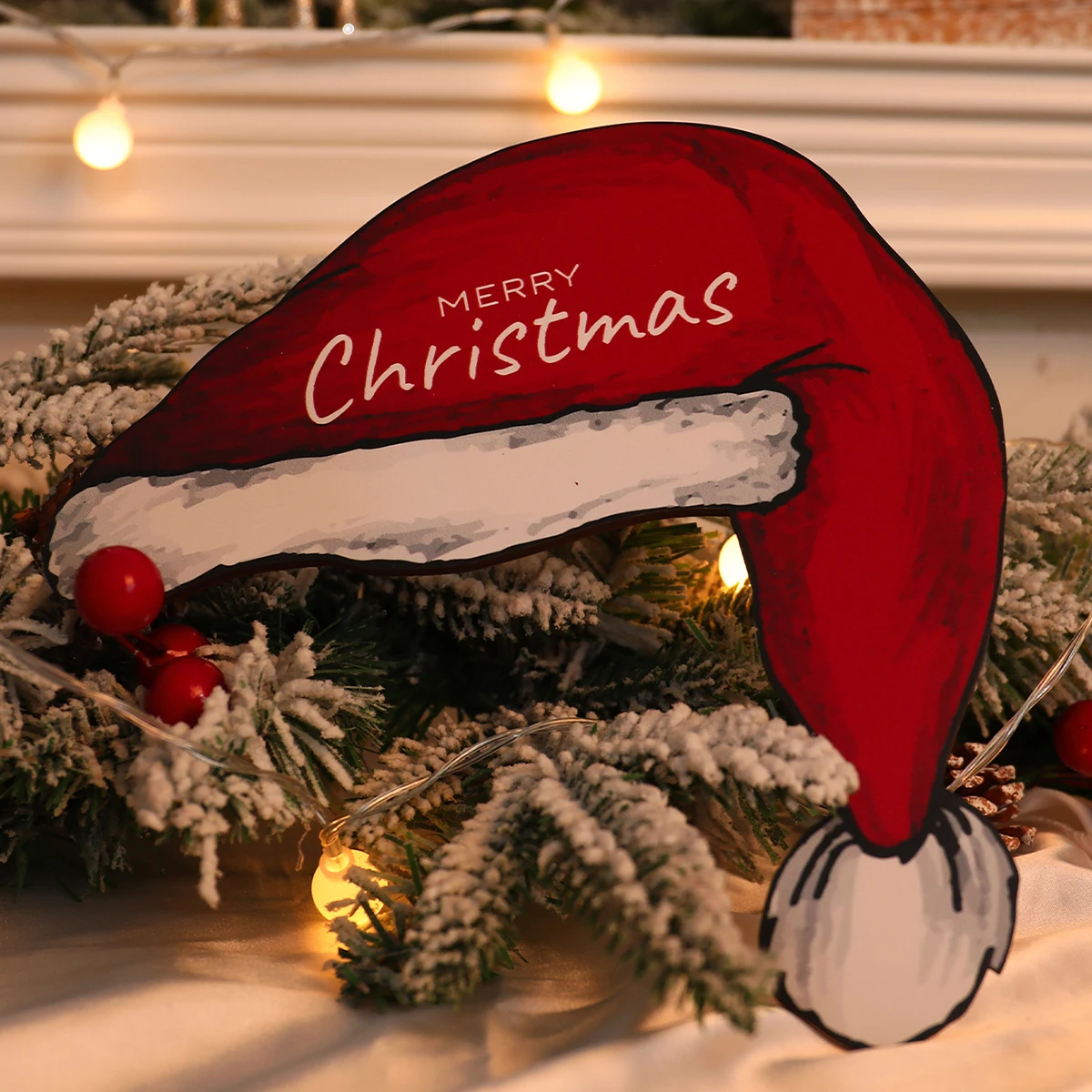 

Рождественские деревянные двери висячие украшения Рождественские украшения для дома Санта Клаус Navidad 2023 подарок на Новый год 2024