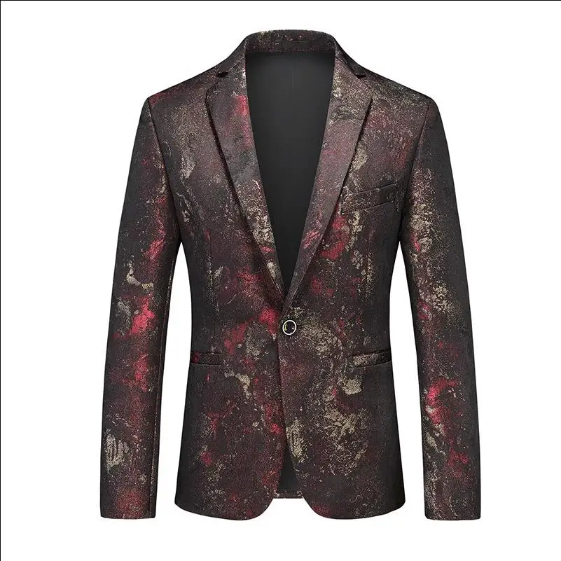 2024 New Men Business Social Suit Jacket Summer Male Single breasted Thin Dress Male Jacquard Blazers Coats 6