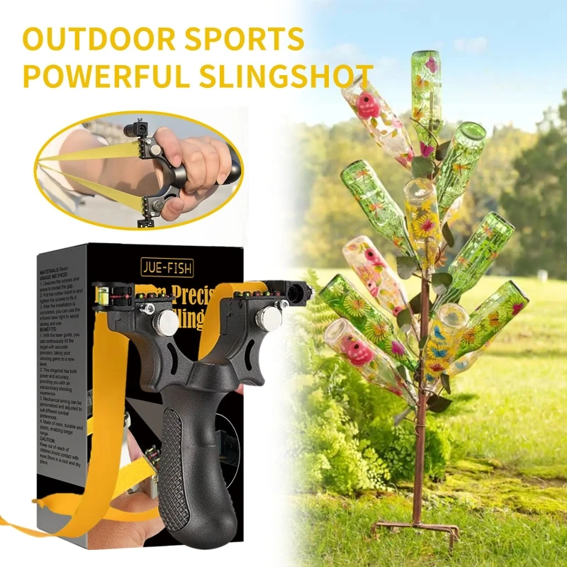 Adjustable Slingshots Hunting Accessories Fishing Aming Equipment with Rubber Band for Outdoor Adventure Camping 3