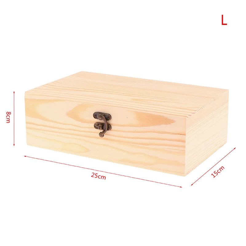 Enhanced Wooden Rectangular Storage Box Organizer with Lock - Dust-Proof Jewelry Case