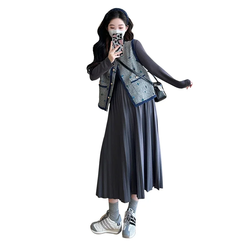 maternity jacket sleeveless coat fashion printing button fly pregnant woman vintage outwear elegant pregnancy vest coats