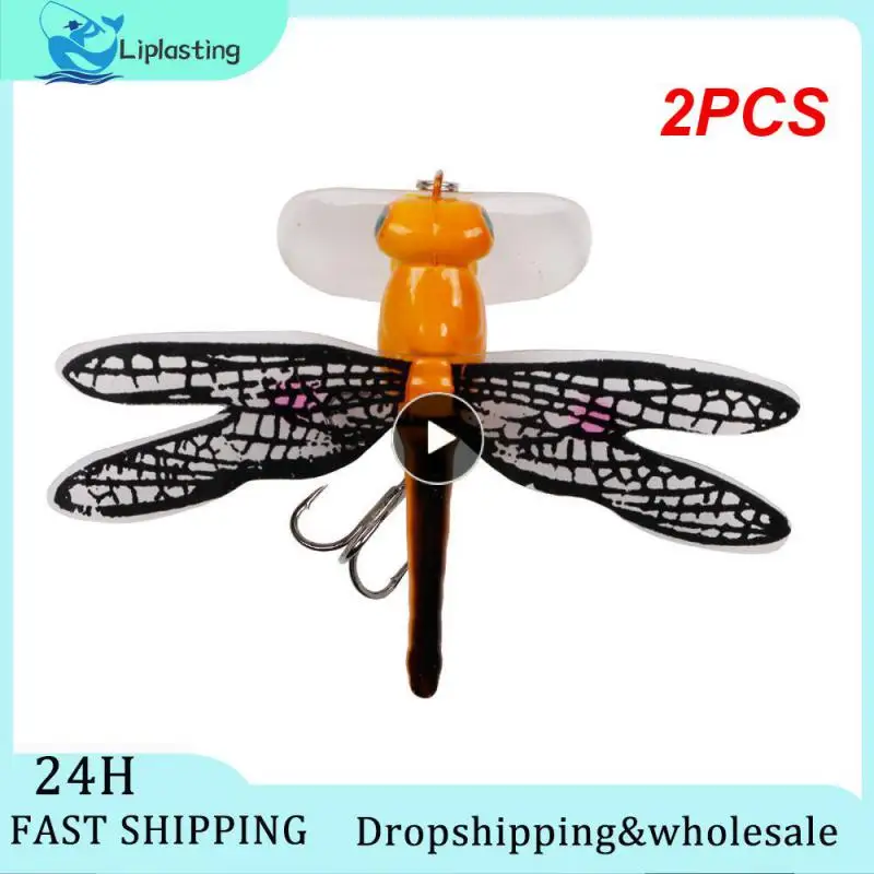 

2PCS Topwater Dragonfly Flies Insect Fly Fishing Lure 6G 7.5CM Trout Popper Artificial Bait Wobblers For Trolling Hard Lure
