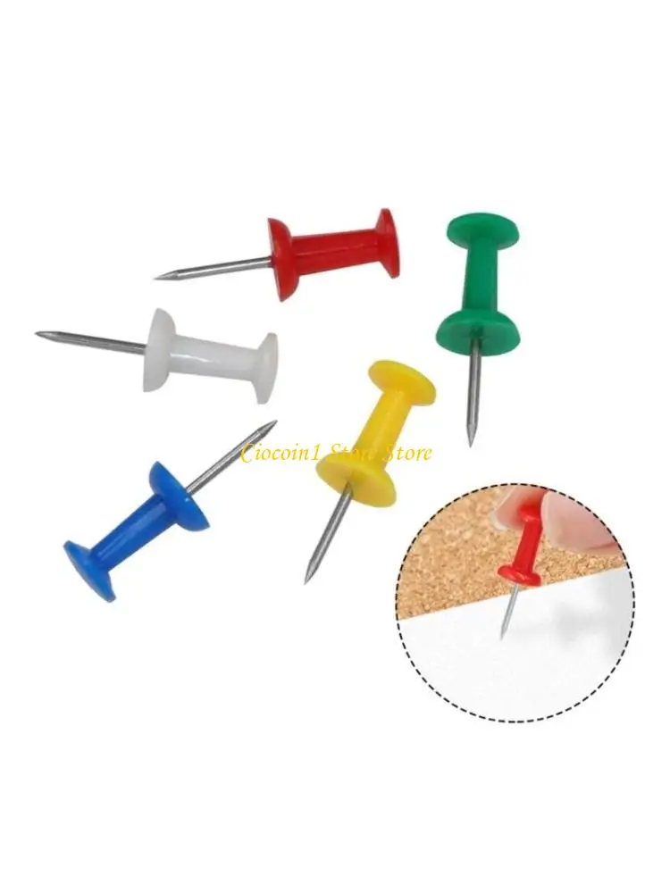 플라스틱 헤드가 있는 A3PC 100Pcs 푸시 핀, 지도 압정 드로잉 핀 지도 엄..
