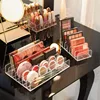 7-Compartment Transparent Makeup Organizer for Eyeshadow Palette and Cosmetics, Vanity Table and Bathroom Countertop Storage Box 1