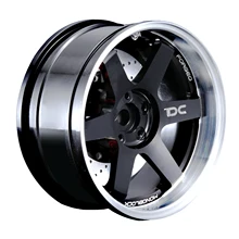 

4PCS RC Aluminium Drift Wheel TE37 TTA 1/10 Andodized Alloy Metal Simulation Black/Silver Car Upgrade Accessories Parts