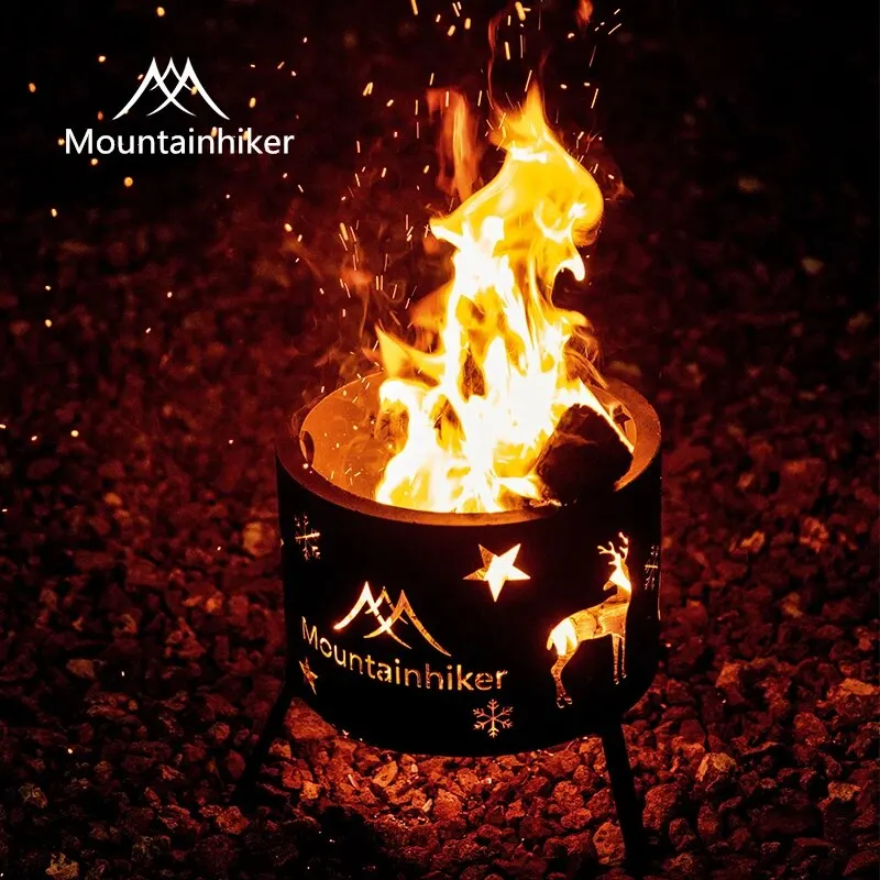 야외 활동을 위한 필수품, Mountainhiker의 야외 피크닉 끓이기 차 물 바베큐 양동이, 숯불 장작 난로 엘크 스타 배럴
