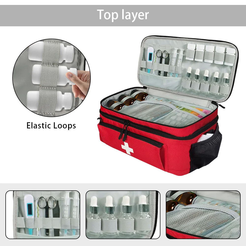 Portable Travel First Aid Kits For Home Outdoor Sports Emergency Kit Emergency Medical EVA Bag Emergency Blanket