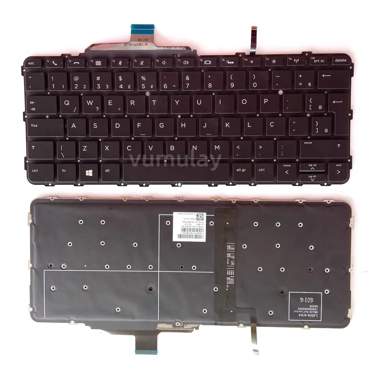 

Бразильская клавиатура BR для HP EliteBook Folio G1 HSTNN-I73C 850915-001 с подсветкой
