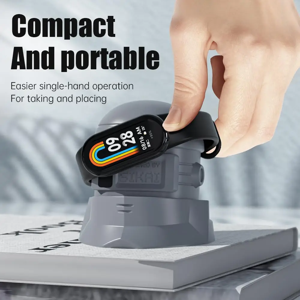Silicone Charging Dock SIKAI Magnetic Chargers Cradle USB Adapter Stand Holder Charge Dock for Mi Band 9/8 Watch Accessories
