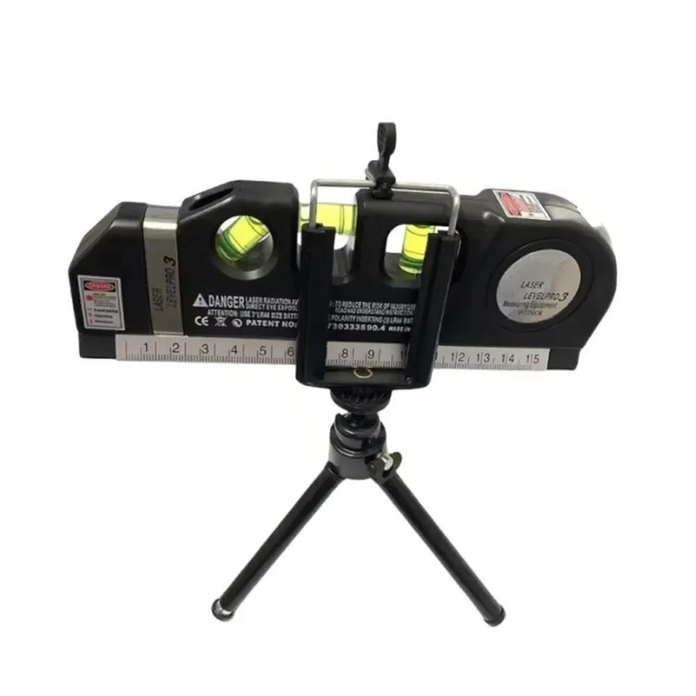 Laser Level Line Tool Multipurpose Laser Level Kit Standard Cross Line Lase 8 Feet Measure Tape Ruler Metal Tripod Stand laser level