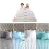 Washable Bed Cover Queen King Size Breathable Solid Color Mattress Cover Embossed Quilted Thicken Anti-mite Mattress Protector 6