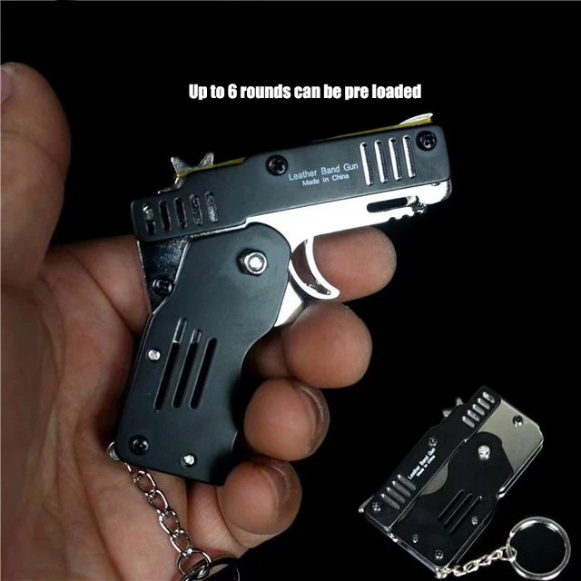 Miniature Glock Traumat Soft Bullet Toy Gun Weapons Metal Pistol Rubber Band Minigun Continuous Firing For Adults Boys Kids Gift 2