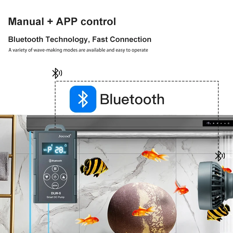 Jebao Jecod DLW Series Bluetooth Wave Pump for Aquarium App Control DC Saltwater Fish Tank Intelligent Mute Water Pump water pump aquarium water pump fish tank pump