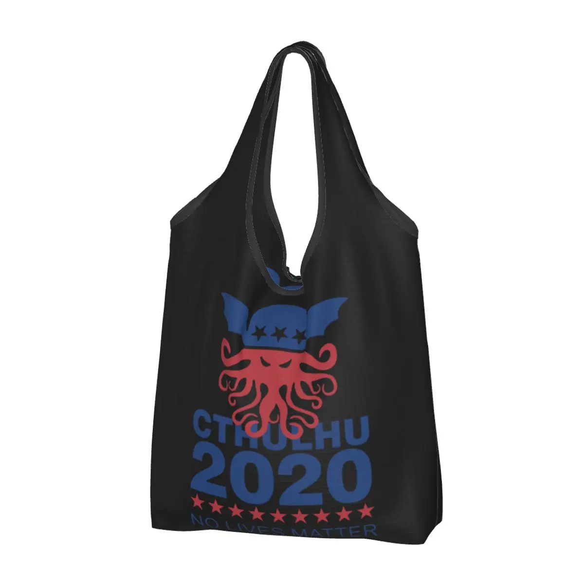 

Reusable Call Of Cthulhu 2020 No Lives Matter Grocery Bag Foldable Machine United States President Trump Shopping Bag Storage