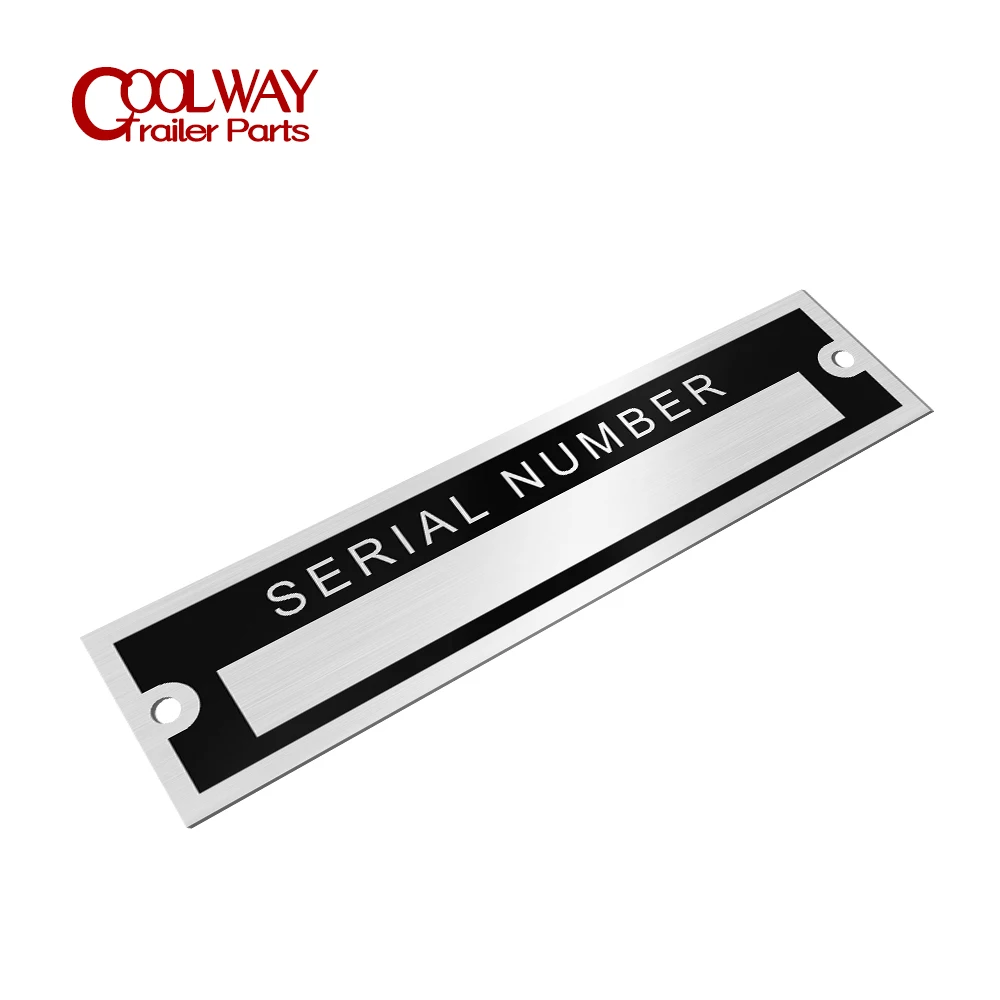 100 X 25 Serial Number Aluminum Chassis ID Tag Vehicle Identification VIN Plate Blank Engraved Trailer Caravan RV Camper Parts